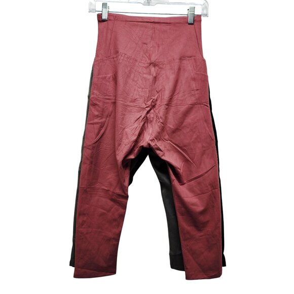 Womens 3-Piece Stretchable maternity pregnancy leggings Trio Black Red Size S - Picture 3 of 8